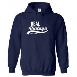 Real Vintage Since 1969 Unisex Novelty Kids and Adults Pullover Hoodie